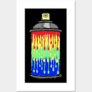 Rainbow graffiti spray pop 77 Posters and Art